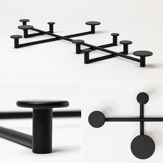 Kazai. 'Sval' Wall Wardrobe | Minimalist Coat Hook Design from Berlin | Modern Metal Wall-Mounted Coat Rack/Hooks | Black - Image 2
