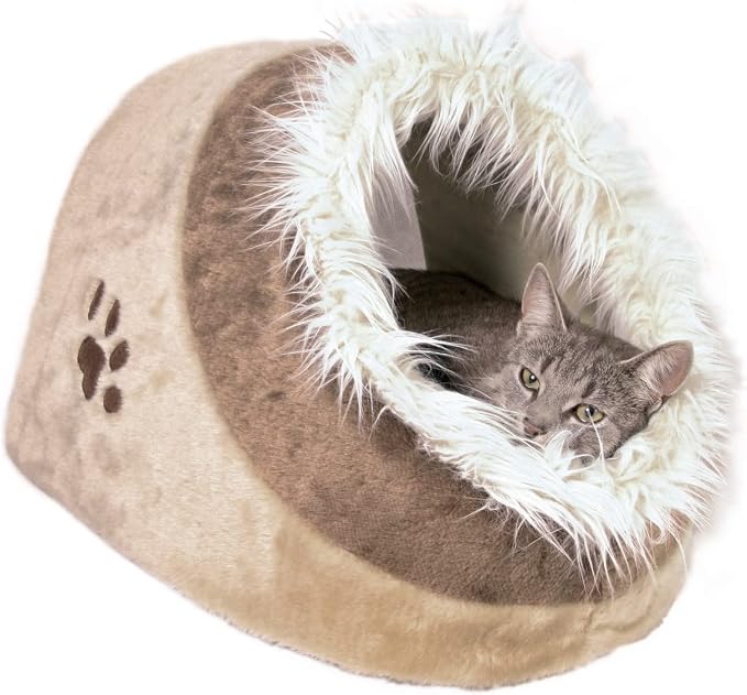 Trixie Pet Products Minou Cuddly Cave, Beige/Brown - Image 3