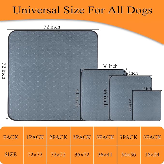 Bunlitent Washable Pee Pads for Dogs 5 Pack, 18x24, Reusable Puppy Pads, Washable Potty Pads with Quick Dry, Anti-Slip Dog Cat Pee Pads, Whelping Pads, Puppy Mat - Image 7