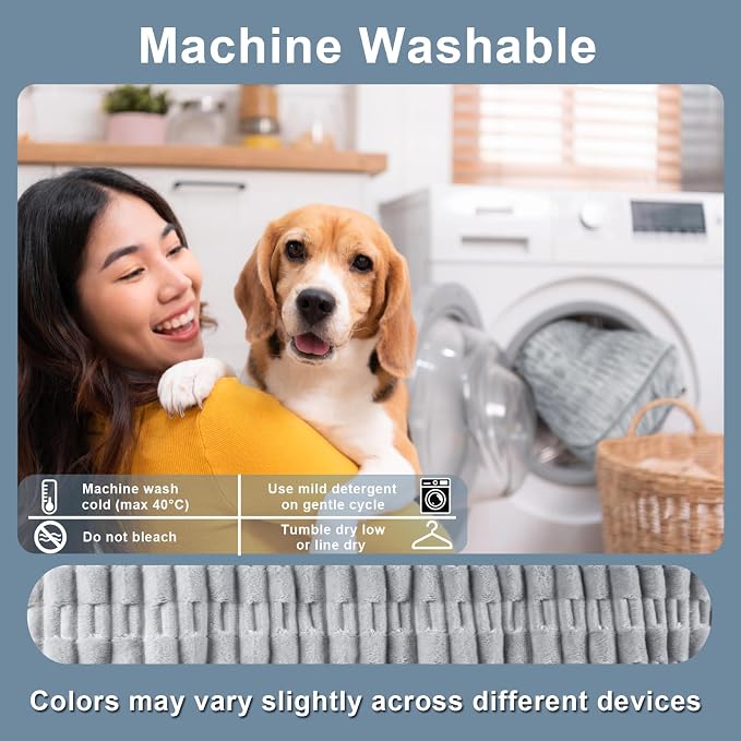 Front Seat Dog Car Seat Cover, Plush Waterproof Protector, Grey | Non-Slip Backing, Soft, Side Flaps, Full Coverage, Hair, Dirt & Scratch Defense, Machine Washable, Fits Cars, SUVs & Trucks - Image 5