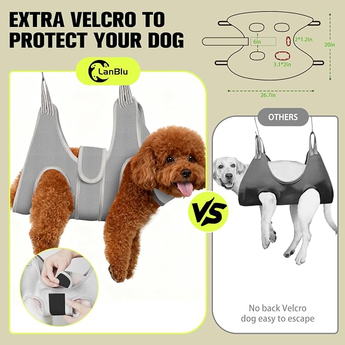 Adjustable Dog Grooming Arm for Table,Dog Grooming Arm with Clamp,32-47 Width&35 Height,Dog Grooming Table for Small Dog,Dog Grooming Station for Home Use Nail Trimming&Drying(Hammock Included) - Image 3