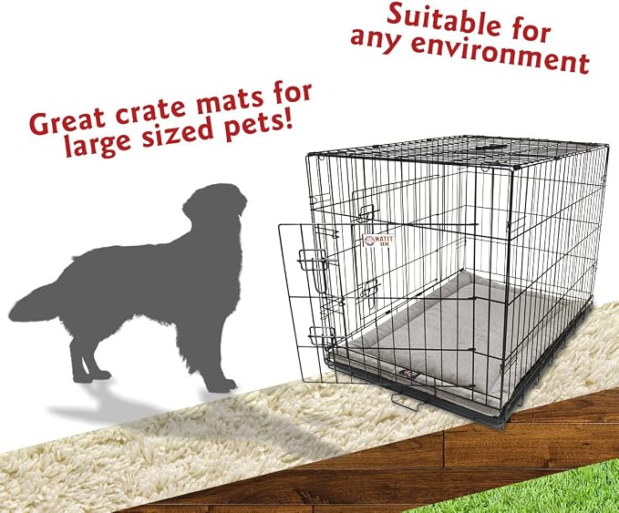Majestic Pet Orthopedic Memory Foam Dog Crate Mat - Plush Pet Bed Pad for Crates & Kennels | USA Crafted | 42"x26" Villa Vintage - Image 4