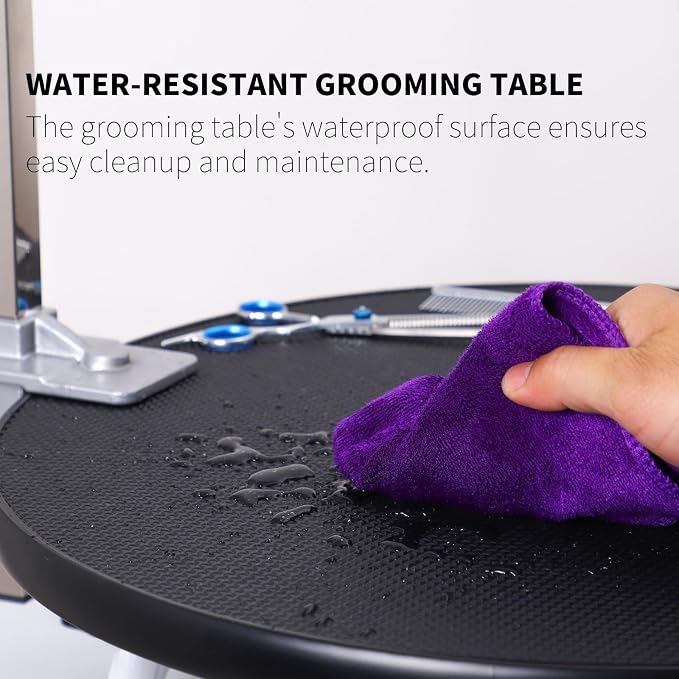 Dog Grooming Table for Dogs At-Home - 360 Rotating Medium Small Dog Grooming Table Adjustable Grooming Arm Includes Grooming Arm, Loop Noose - Image 3
