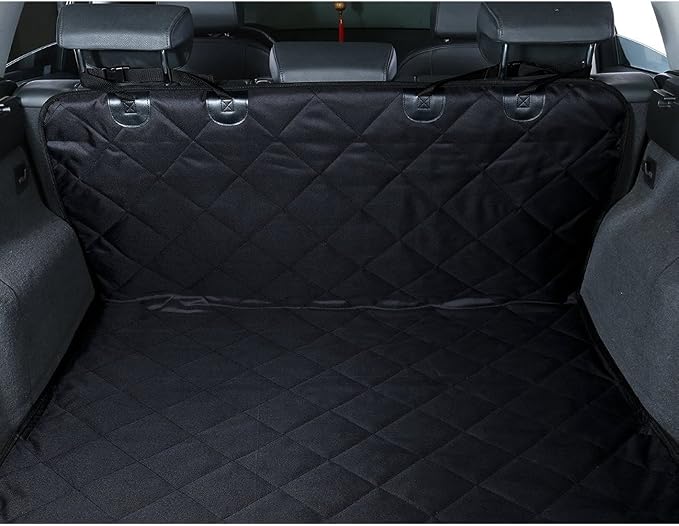 HCMAX Luxury Dog Vehicle Cargo Liner Cover Pet Seat Cover Bed Floor Mat Nonslip Waterproof Universal for Car SUV Truck Jeeps Vans Black - XL - Image 3
