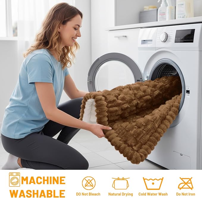 Smiry Non Slip Couch Covers for Dogs, Scratch Resistant Pet Sofa Protector | Machine Washable Soft Fuzzy Thick Furniture Cover for Sofa Loveseat Sectional Large Dogs, Chocolate, 27.6" x 59" - Image 8