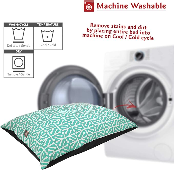 Majestic Pet Rectangle Medium Dog Bed Washable – Non Slip Comfy Pet Bed – Dog Crate Bed Super Value Pillow Dog Bed – Dog Kennel Bed for Sleeping - Dog Bed Medium Breed 35 x 28 Inch – Aruba Pacific - Image 5