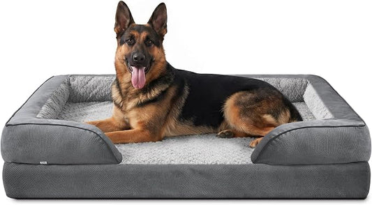 INVENHO Orthopedic Extra Large Dog Bed, XXL Waterproof Dog Sofa, Egg-Crate Foam Couch with Washable Removable Cover, Waterproof Lining and Nonskid Bottom by INVENHO
