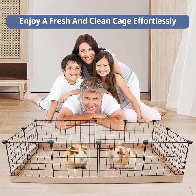 Disposable Guinea Pig Cage Liners, 48" x24 Large Liner Bag for Guinea Pig Cage Bottom, Water-Resistant Kraft Paper (8Pack) - Image 3