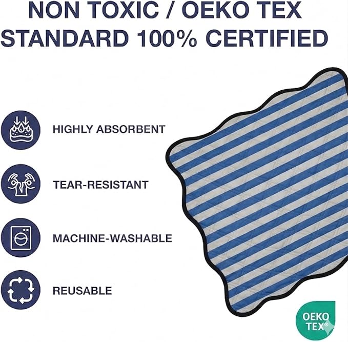 PUPIBOO Washable Pee Pads for Dogs and Cats - Super Absorbent Reusable Puppy Training Pads - 100% Waterproof, Leak-Proof & Non-Slip Whelping Pads for Pet Housebreaking - Image 2