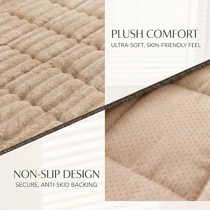 Toucans Couch Covers for Pets, Washable, Non Slip Plush Sofa Protectors, Fuzzy Pet Couch Covers, Pet Friendly (Khaki, 27.6" x 82.7") - Image 4