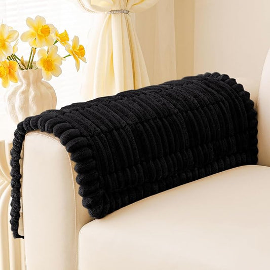 hyha Couch Cover for Dogs, Washable Non Slip Plush Flannel Sofa Protector | Thick Flannel, Silicone Anti-Slip Backing, Pet Hair & Scratch Protection, Fits Sofa & Loveseat (2 Pack 20" x 24") by hyha