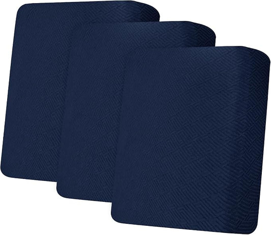 XINEAGE Couch Cushion Covers Seat Cushion Cover Thick Stretch Sofa Slipcovers 3 Piece Individual Couch Covers with Elastic Bottom(3 Seat Cushion/Backrest,Navy Blue) by XINEAGE
