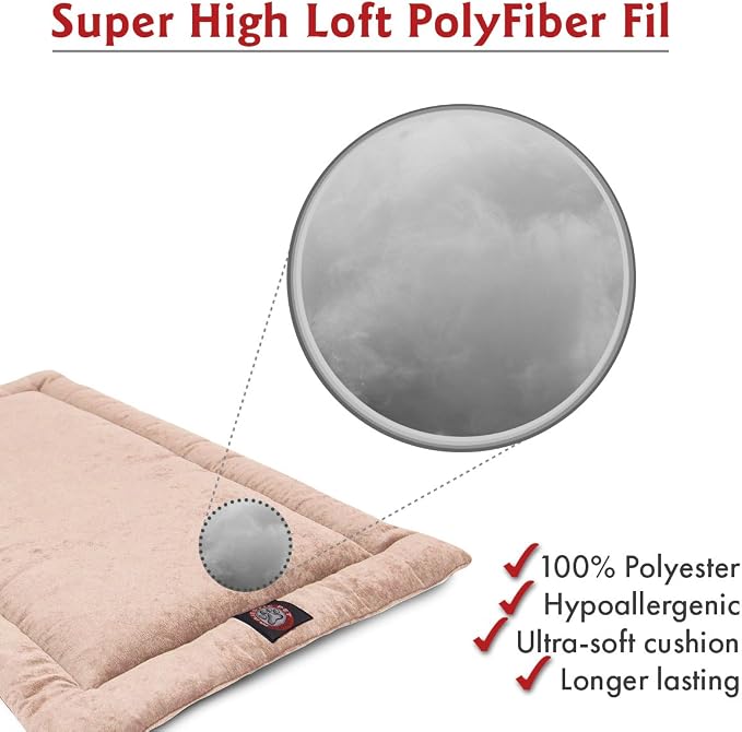 Majestic Pet Dog Crate Mat - Machine Washable Soft Plush Pet Bed Pad for Crates & Kennels | USA Crafted | 48"x30" Villa Pearl - Image 5