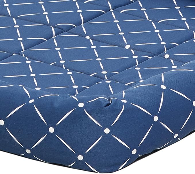 Midwest Homes for Pets 40248-BLD Quiet Time Couture Ashton Bolster Pet Bed, X-Large Dog/48, Blue - Image 3