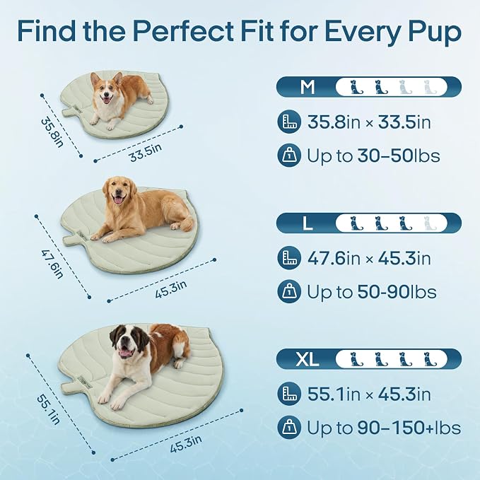 Dog Cooling Mat Washable Pet Cooling Mat, Self Cooling Mat for Dogs Large | 47" x 45", Thick Portable Foldable Cooling Pad for Indoor Outdoor, Crate, Travel, Camping and Beach - Image 8