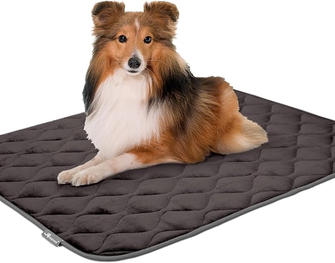Paw Inspired Washable Padded Crate Mats for Dogs, Gray, 41x28 Inch | Fits 42-inch Kennels, Leakproof, Waterproof Bottom, Plush Dog Pad, Pet Bed - Image 7