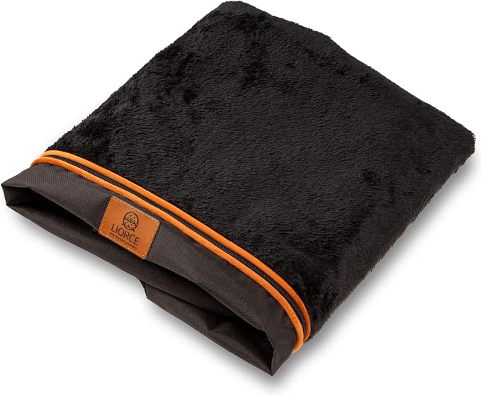 LIROCE Washable Dog Bed Cover Replacement, XL Wrap-Around Zipper Cover for Orthopedic Memory Faom Dog Bed (41x27x4 inches), Black by LIORCE