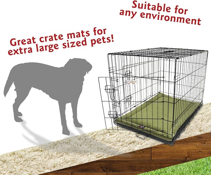 Majestic Pet Dog Crate Mat - Machine Washable Soft Plush Pet Bed Pad for Crates & Kennels | USA Crafted | 48"x30" Villa Fern - Image 4