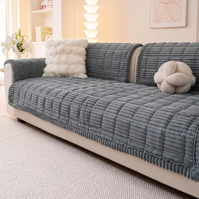 Awjcsv Couch Covers for Dogs Washable, Non Slip Sofa Protector Pet Friendly | Thick, Soft Furniture Cover, Against Pets Hair & Scratch, Fits Leather and Fabric Couches, 35" X 70.9" - Image 3