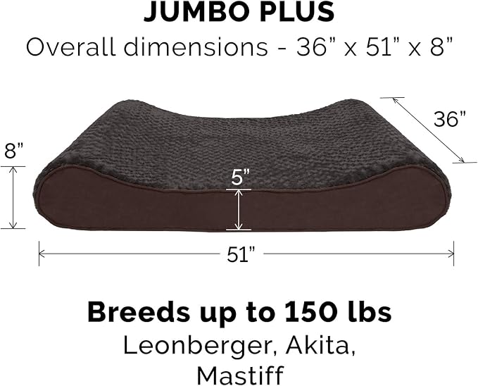 Furhaven Replacement Dog Bed Cover Ultra Plush Faux Fur & Suede Contour Luxe Lounger, Machine Washable - Chocolate, Jumbo Plus (XX-Large) - Image 3
