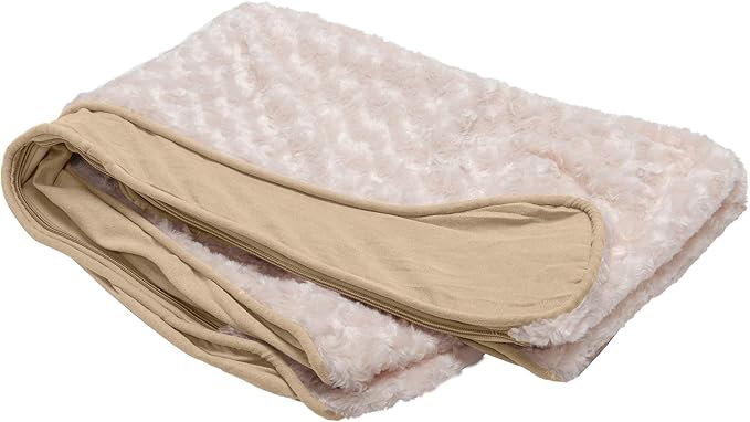 Furhaven Replacement Dog Bed Cover Ultra Plush Faux Fur & Suede Contour Luxe Lounger, Machine Washable - Cream, Jumbo (X-Large) by FurHaven
