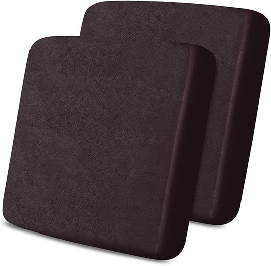 molasofa Leather Look Couch Cushion Covers, Stretch Sofa Cushion Covers for Sectional Armchair Loveseat Protector,Replacement Seat Cushion Slipcovers, Machine Washable (2 Cushion Loveseat, Chocolate) by Molasofa