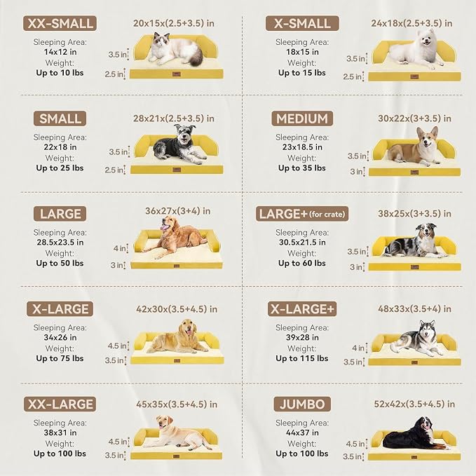 MEKIY Orthopedic Waterproof Jumbo Dog Bed with Bolster for Extra Large Dogs | Pillow Support for Neck Relief, Egg Crate Foam, Waterproof Liner, Anti-Slip Bottom, Removable Bolster Cover, 53 x 42 Inch - Image 2