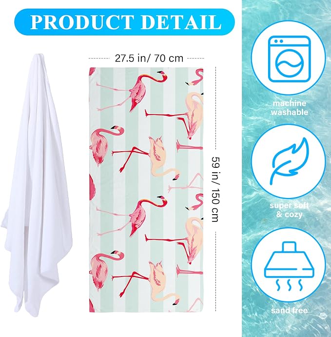 Breling 2 Pieces Sublimation Blank Bath Towel Microfiber Polyester Thick Towel Absorbent White Towel for Sublimation DIY Home Bathroom Beach, 60 x 27 Inch - Image 2