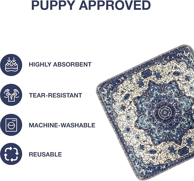 PUPIBOO Washable Pee Pads for Dogs and Cats - 2 Pack 24x 72 - Super Absorbent Reusable Puppy Training Pads - 100% Waterproof, Leak-Proof & Non-Slip Whelping Pads for Pet Housebreaking - Image 2