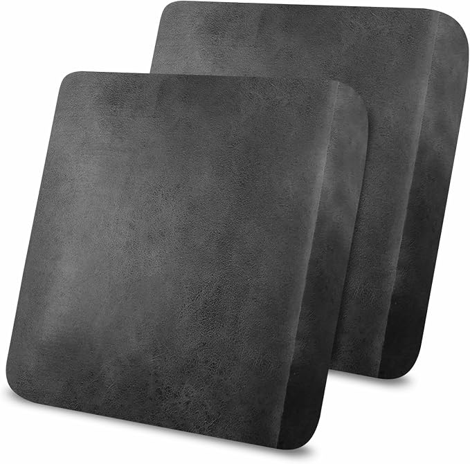 molasofa Leather Look Couch Cushion Covers, Stretch Sofa Cushion Covers for Sectional Armchair Loveseat Protector,Replacement Seat Cushion Slipcovers, Machine Washable (2 Cushion Loveseat, Dark Grey) by Molasofa