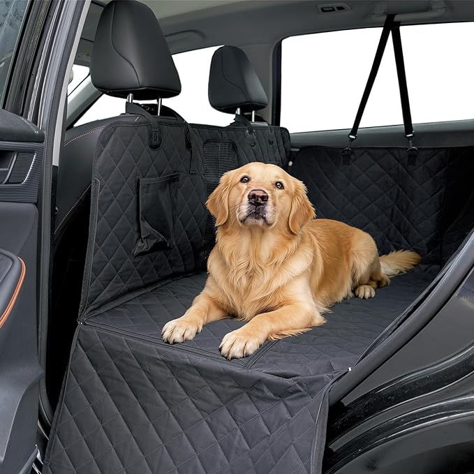 Car Back Seat Extender for Dogs, Semi-Hard Bottom Design, Fits Compact SUVs | Waterproof, Odorless Material, Upgraded Support by Pawander