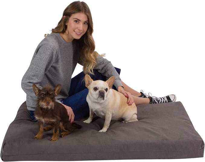 Pet Support Systems Orthopedic Dog Bed - Gel Memory Foam Pet Bed, Luxury Washable Dog Bed for Sleeping and Support (Removable Cover, X-Large Gray Dog Bed) by BackSupportSystems