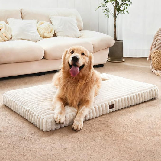 Medium Dog Bed Orthopedic Foam with Waterproof Lining | Egg crate foam for joint support. Soft plush surface. Non-slip bottom. Removable & machine washable cover. OEKO-TEX certified by Cozila