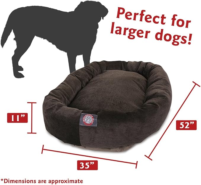 Majestic Pet Villa 52 Inch Shredded Memory Foam Dog Bed for X-Large Sized Dog 52x35x11 Inch–Orthopedic Pet Bed with Removable Washable Cover-Washable X-Large Puppy Mat with Head Support-Storm - Image 3