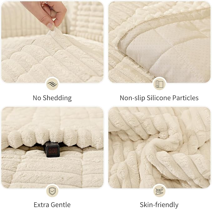 Couch Cover for Dogs,Washable Non-Slip Pet Friendly Sofa Protector | Thick Flannel Sofa Cover,Nonslip, Washable,Anti-Pilling,Pet Friendly,for Dogs & Cats,Cozy Protect Against Fur,27.6" x 35" - Image 5