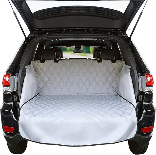 Jumbl Cargo Liner for SUV's and Cars, Waterproof Material, Non Slip Backing, with Side Walls Protectors, Extra Bumper Flap Protector, Large Size - Universal Fit by Jumbl