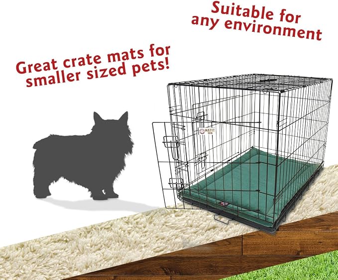 Majestic Pet Orthopedic Memory Foam Dog Crate Mat - Plush Pet Bed Pad for Crates & Kennels | USA Crafted | 24"x18" Villa Marine - Image 4