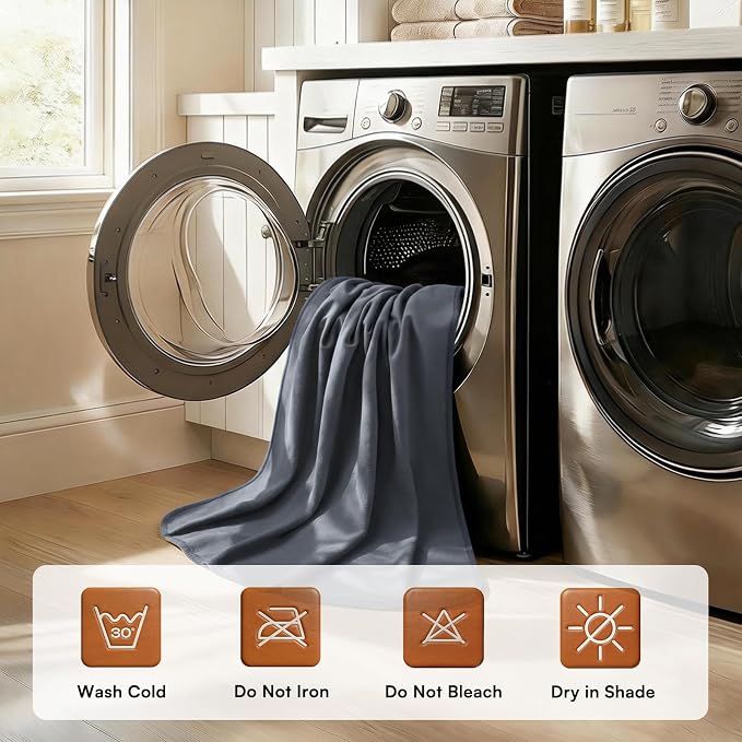 Luciphia 100% Waterproof Blanket for Adults or Large Dogs, Soft Polar Fleece Pet Blankets for Bed Couch Protector Washable, Reversible Leakproof Furniture Protection for Puppy,Dark Grey,85x57 inch - Image 5