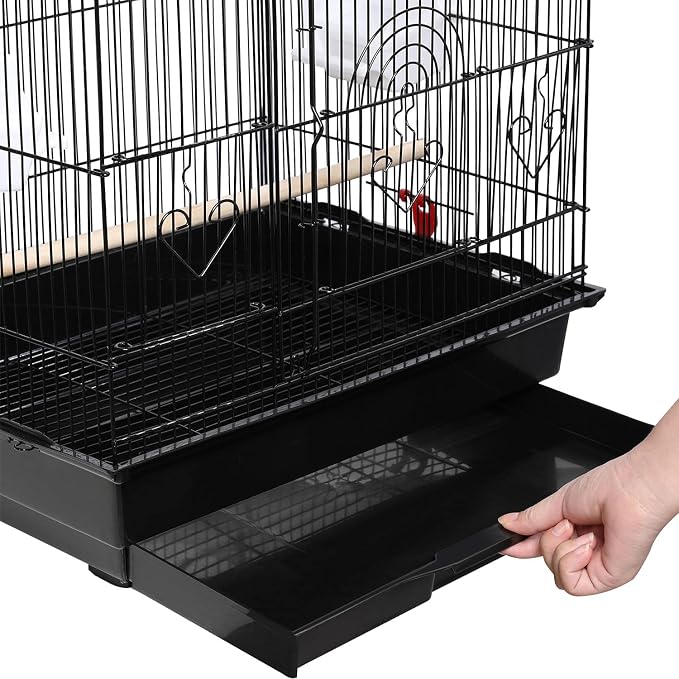 Yaheetech 41-inch Open Top Medium Bird Cages for Parakeets Finches Canaries Lovebirds Small Quaker Parrots Cockatiels Budgie Green Cheek Conure Travel Pet Flight Birdcage - Image 9