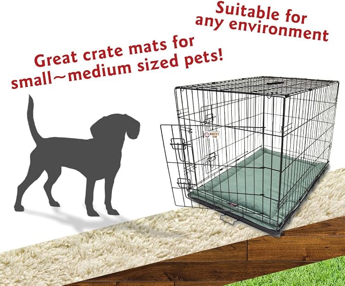 Majestic Pet Dog Crate Mat - Machine Washable Soft Plush Pet Bed Pad for Crates & Kennels | USA Crafted | 30"x21" Villa Azure - Image 4