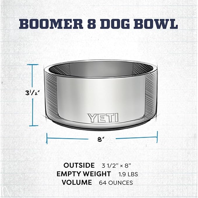 YETI Boomer 8, Stainless Steel, Non-Slip Dog Bowl, Holds 64 Ounces - Image 4
