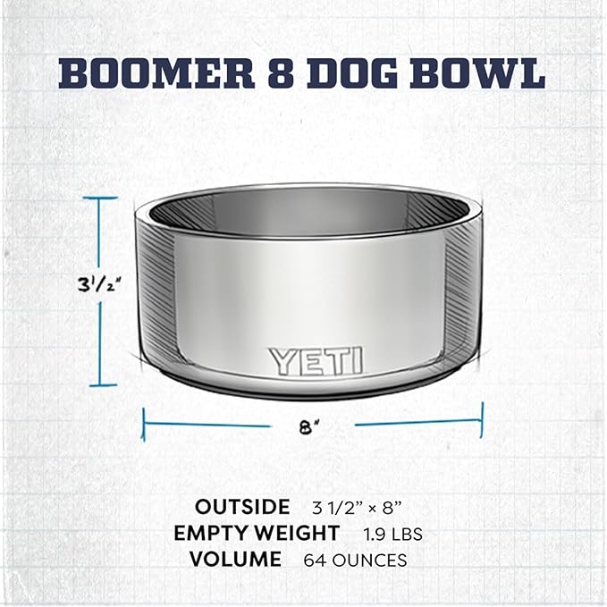 YETI Boomer 8, Stainless Steel, Non-Slip Dog Bowl, Holds 64 Ounces - Image 4
