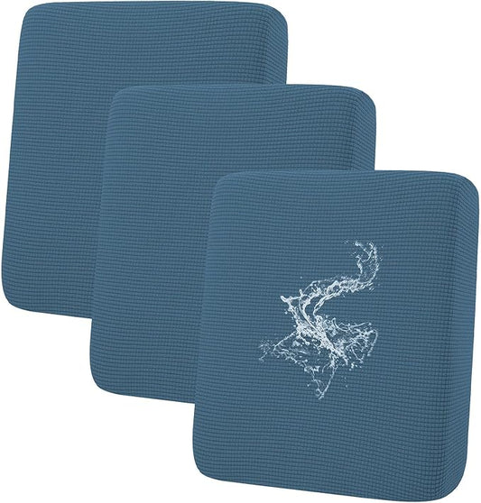 hyha Waterproof Couch Cushion Covers for Pets, Non Slip Sofa Seat Cover | Stretch Jacquard Fabric, Elastic Bottom, Non Slip Fit, Waterproof Protection, Pet Hair Protection (3 Pieces) by hyha