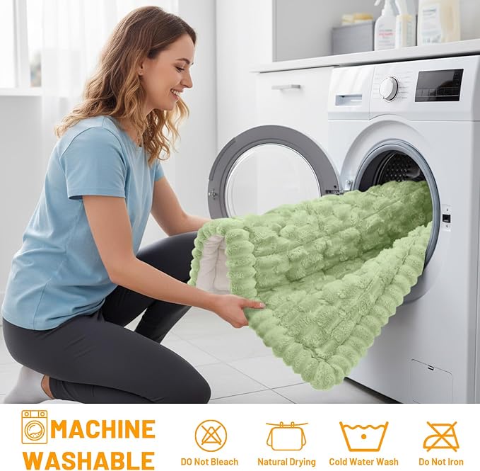 Smiry Non Slip Couch Covers for Dogs, Scratch Resistant Pet Sofa Protector | Machine Washable Soft Fuzzy Thick Furniture Cover for Sofa Loveseat Sectional Large Dogs, Sage Green, 27.6" x 27.6" - Image 8