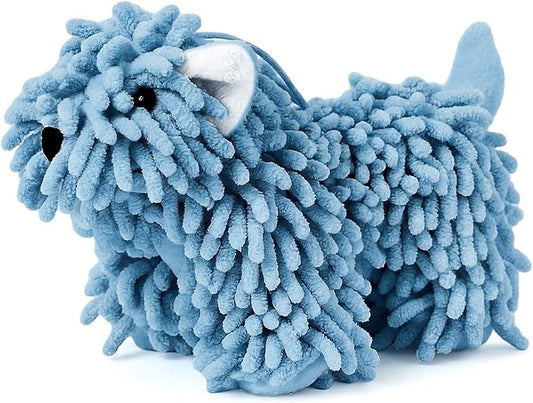 Tegeme 1 Pcs Chenille Dog Hand Towel Fuzzy Towel Absorbent Microfiber Soft for Bathroom Kitchen Washstand (Blue,Standing Dog) by Tegeme