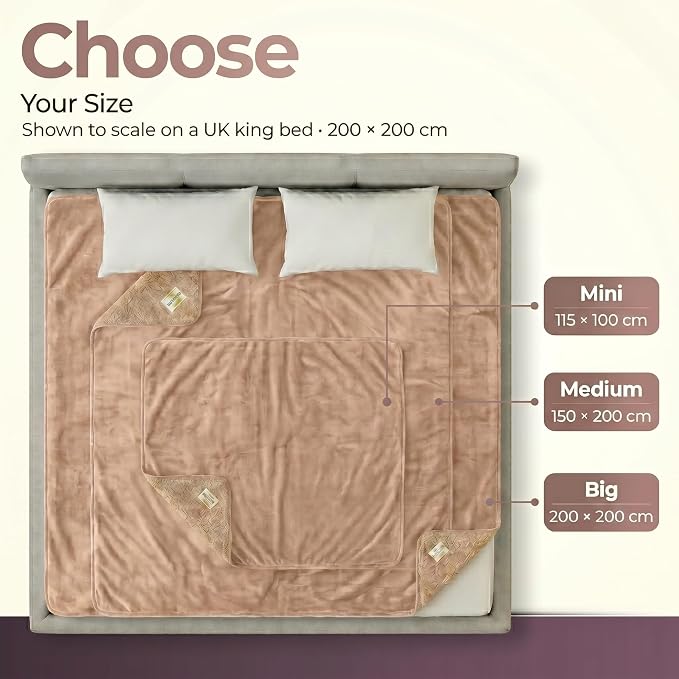 Sacred Weapon Waterproof Blanket Queen Twin Size - Soft Plush Sherpa Fleece Cozy Warm Throw Blanket for Couch Bed, Comfy Sofa Cover Gift, Water Proof Splash Stain Mattress Protector, Beige Tan 50x80 - Image 2