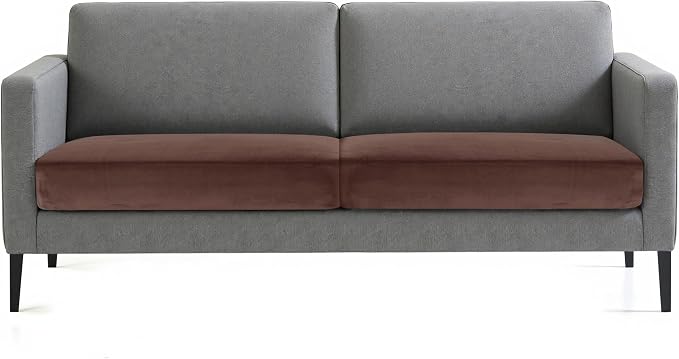 Hokway Velvet Couch Cushion Covers Water Resistant Seat Covers Stretch Sofa Cushion Protector(2 Cushion Sofa, Brown) - Image 9