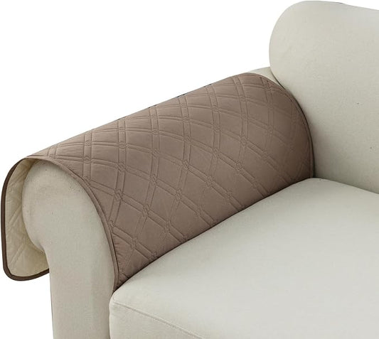 Genina Sofa Armrest Cover, Anti-Slip Armchair Slipcovers for Dogs Cats Pet, Water Resistant Couch Arm Cover for Backrest Recliner Loveseat, L Shaped Sofa, 23.6 x 27.5 Inches（2 Pieces） by Genina