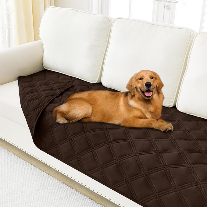 Smiry Waterproof Dog Bed Cover, Reversible Pet Blanket for Sofa Couch | Soft Washable Dog Blanket, Leakproof Couch Cover for Dogs Cats & Furniture Protection, 30x70, Chocolate/Chocolate by Smiry