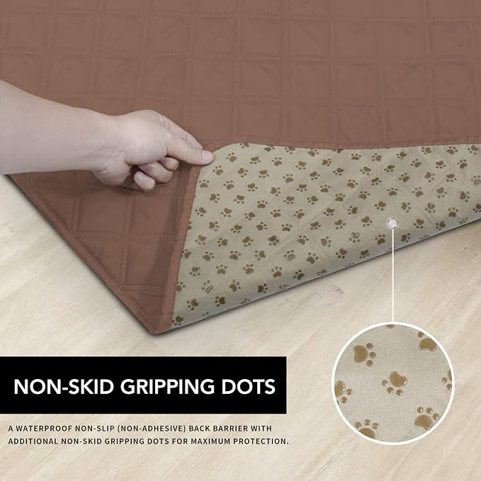 Easy-Going 100% Waterproof Dog Bed Cover, Non-Slip Pet Blanket for Furniture, Washable Couch Cover, Repleasement Sofa Cover (30X70 in, Brown) - Image 4
